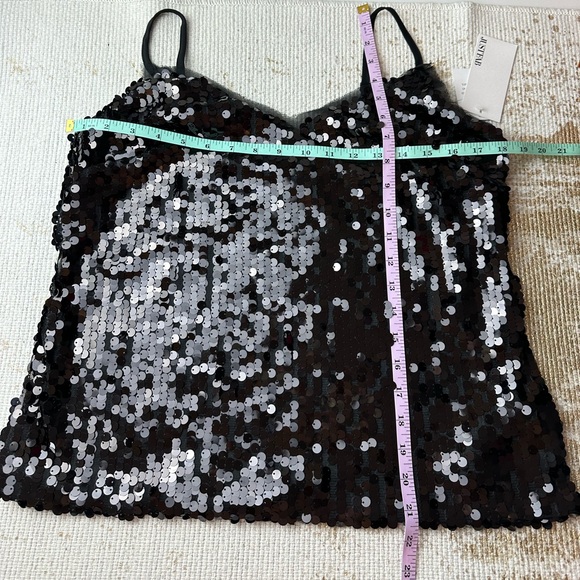 JUSTFAB Black Sequin Cami Tank NWT | Size Medium - Picture 16 of 16